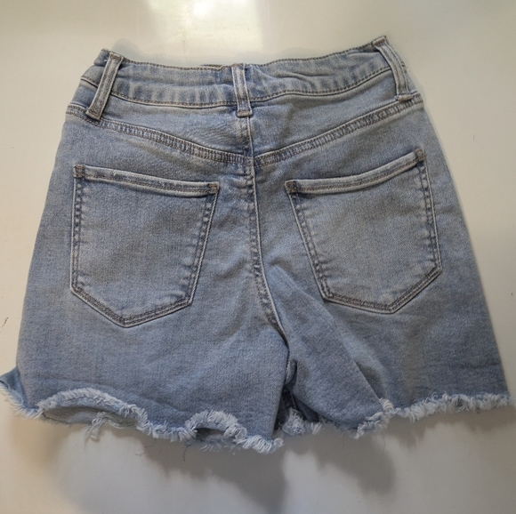Vanilla Star Light Blue Distressed Jean Shorts - Picture 2 of 4